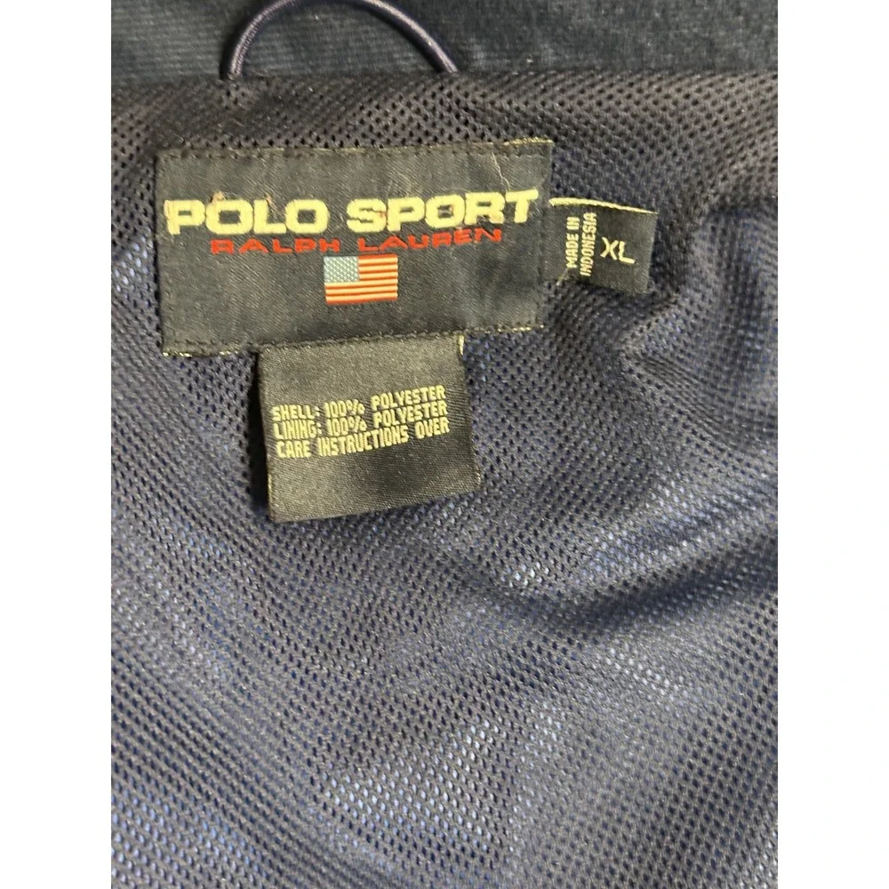 Vintage Polo Sport Ralph Lauren Full Zip Windbreaker Jacket Mens Size XL